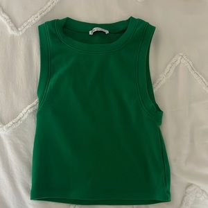 Brand new, never worn, green zara tank top.